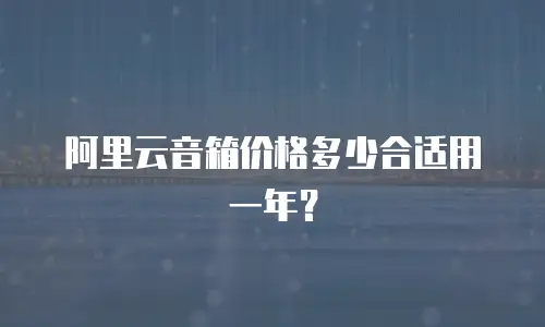 阿里云音箱价格多少合适用一年？