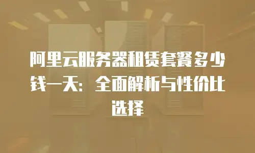 阿里云服务器租赁套餐多少钱一天：全面解析与性价比选择