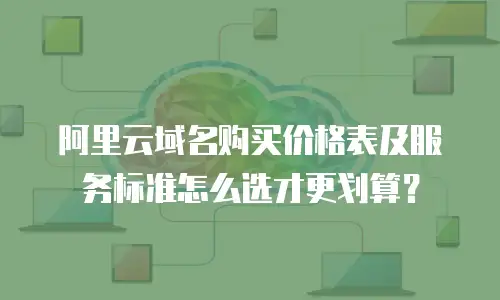 阿里云域名购买价格表及服务标准怎么选才更划算？