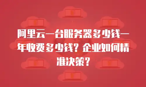 阿里云一台服务器多少钱一年收费多少钱？企业如何精准决策？
