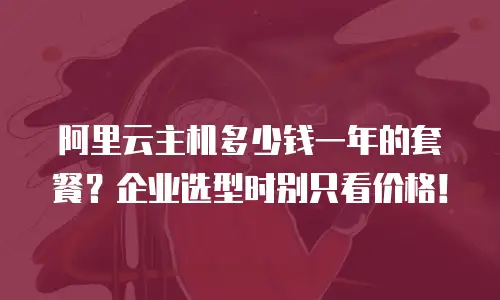 阿里云主机多少钱一年的套餐？企业选型时别只看价格！