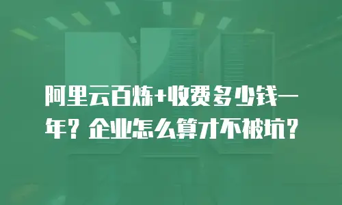 阿里云百炼+收费多少钱一年？企业怎么算才不被坑？