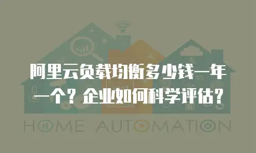阿里云负载均衡多少钱一年一个？企业如何科学评估？