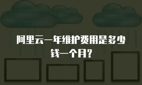 阿里云一年维护费用是多少钱一个月？