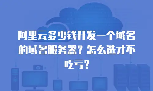 阿里云多少钱开发一个域名的域名服务器？怎么选才不吃亏？