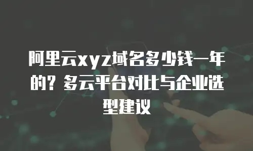 阿里云xyz域名多少钱一年的？多云平台对比与企业选型建议