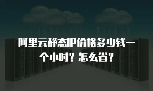 阿里云静态IP价格多少钱一个小时？怎么省？