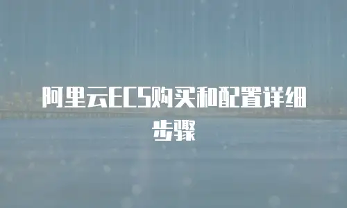 阿里云ECS购买和配置详细步骤