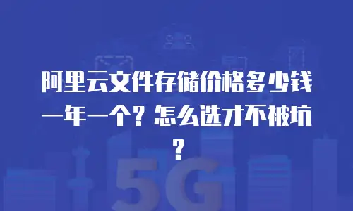 阿里云文件存储价格多少钱一年一个？怎么选才不被坑？