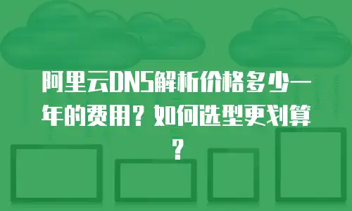 阿里云DNS解析价格多少一年的费用？如何选型更划算？