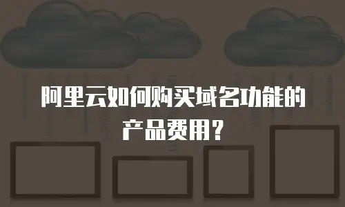 阿里云如何购买域名功能的产品费用？