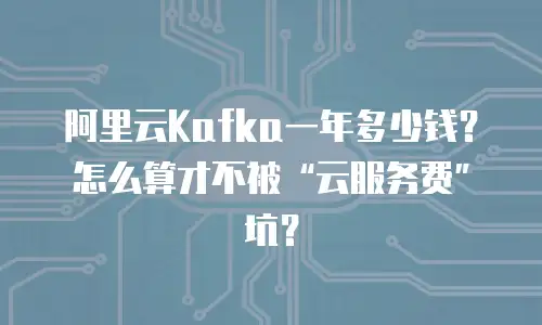 阿里云Kafka一年多少钱？怎么算才不被&ldquo;云服务费&rdquo;坑？