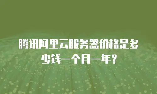 腾讯阿里云服务器价格是多少钱一个月一年？