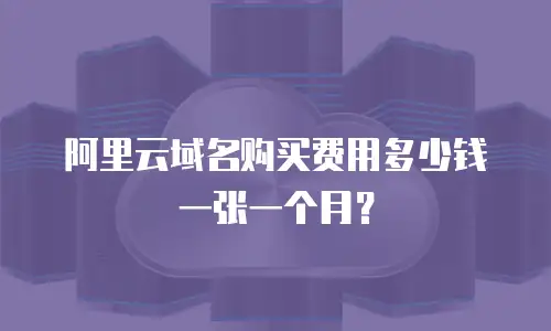 阿里云域名购买费用多少钱一张一个月？