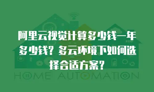 阿里云视觉计算多少钱一年多少钱？多云环境下如何选择合适方案？