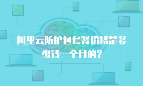 阿里云防护包套餐价格是多少钱一个月的？