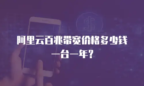 阿里云百兆带宽价格多少钱一台一年？