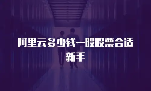 阿里云多少钱一股股票合适新手