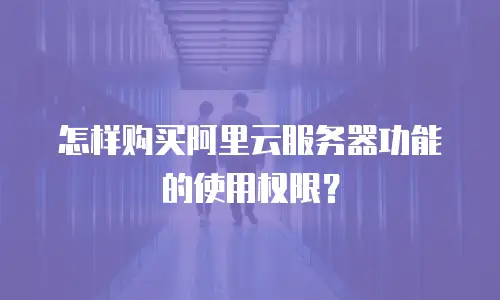 怎样购买阿里云服务器功能的使用权限？