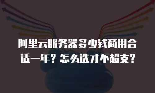 阿里云服务器多少钱商用合适一年？怎么选才不超支？