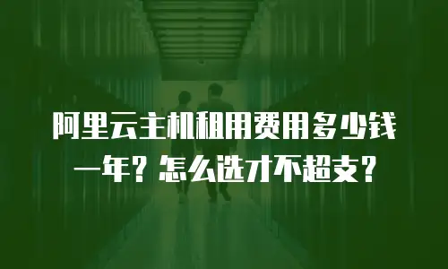 阿里云主机租用费用多少钱一年？怎么选才不超支？