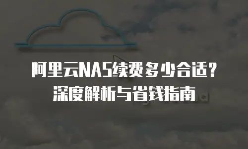 阿里云NAS续费多少合适？深度解析与省钱指南