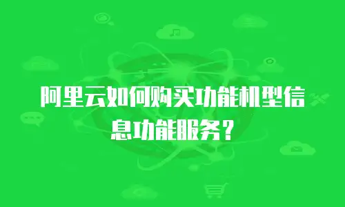 阿里云如何购买功能机型信息功能服务？