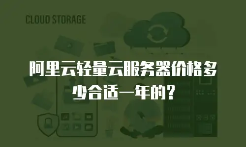 阿里云轻量云服务器价格多少合适一年的？