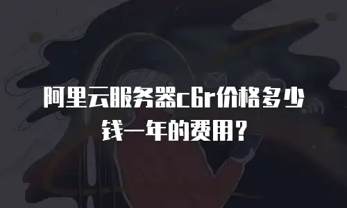 阿里云服务器c6r价格多少钱一年的费用？
