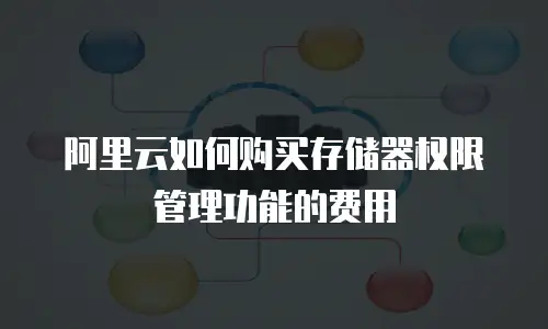 阿里云如何购买存储器权限管理功能的费用