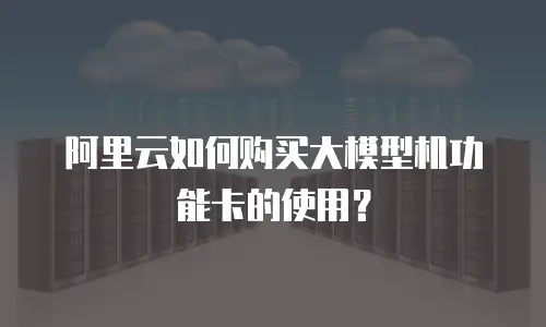 阿里云如何购买大模型机功能卡的使用？