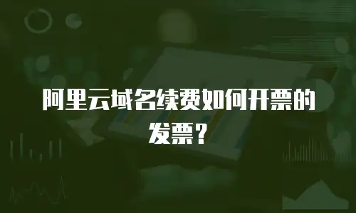 阿里云域名续费如何开票的发票？