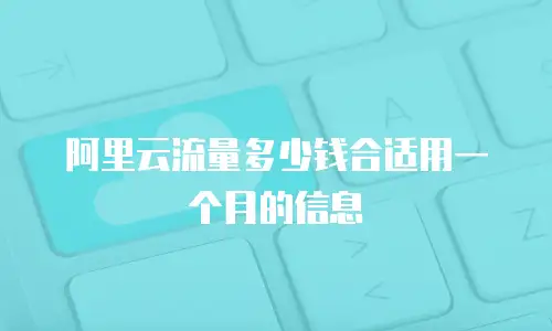 阿里云流量多少钱合适用一个月的信息