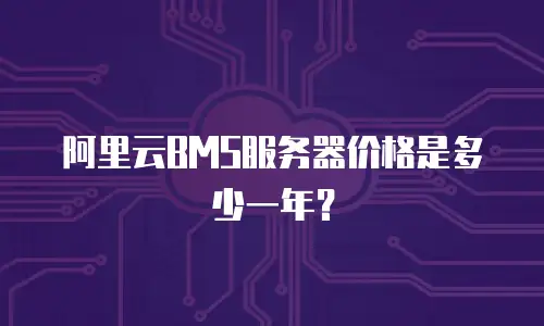 阿里云BMS服务器价格是多少一年？