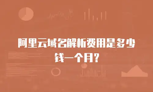 阿里云域名解析费用是多少钱一个月？