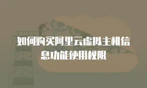 如何购买阿里云虚拟主机信息功能使用权限