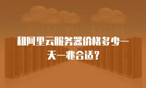 租阿里云服务器价格多少一天一兆合适？