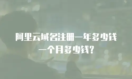 阿里云域名注册一年多少钱一个月多少钱？