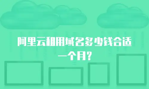 阿里云租用域名多少钱合适一个月？