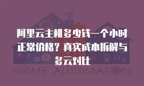 阿里云主机多少钱一个小时正常价格？真实成本拆解与多云对比