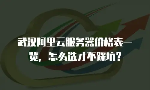 武汉阿里云服务器价格表一览，怎么选才不踩坑？