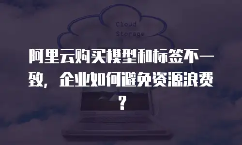阿里云购买模型和标签不一致，企业如何避免资源浪费？