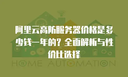 阿里云高防服务器价格是多少钱一年的？全面解析与性价比选择