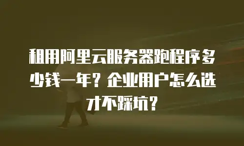 租用阿里云服务器跑程序多少钱一年？企业用户怎么选才不踩坑？