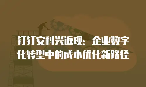 钉钉安科兴返现：企业数字化转型中的成本优化新路径