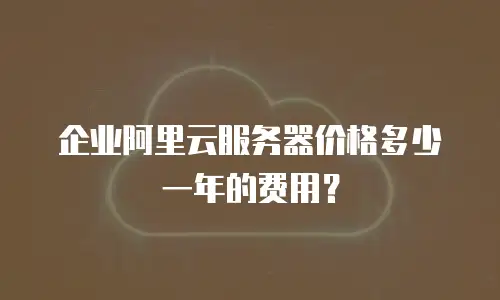 企业阿里云服务器价格多少一年的费用？