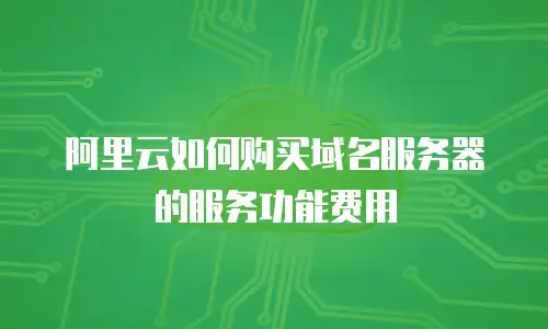 阿里云如何购买域名服务器的服务功能费用