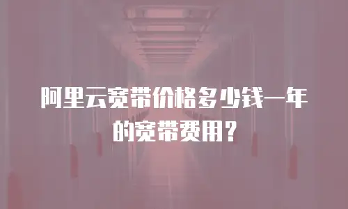 阿里云宽带价格多少钱一年的宽带费用？