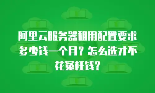 阿里云服务器租用配置要求多少钱一个月？怎么选才不花冤枉钱？