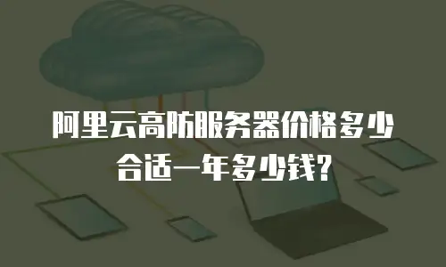 阿里云高防服务器价格多少合适一年多少钱？